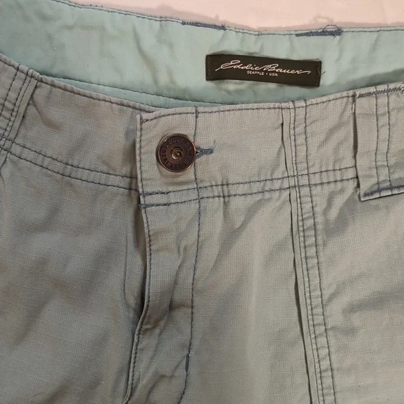 Eddie Bauer Sz 14P shorts green cargo shorts - Picture 4 of 10